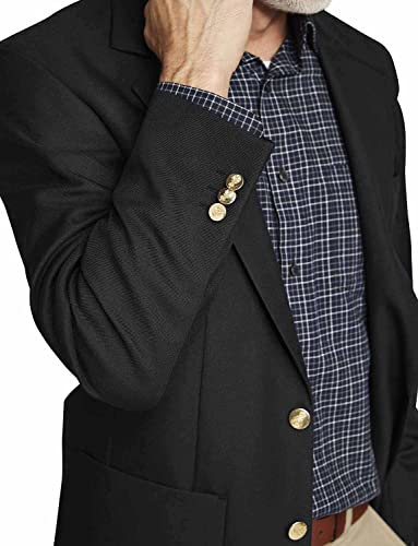 Mens Single Breasted Classic Oxford Blazer-Tailored/Full Fitting (Size: 48) (Colour: Black)