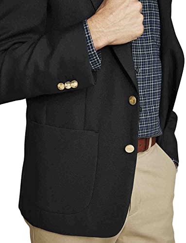 Mens Single Breasted Classic Oxford Blazer-Tailored/Full Fitting (Size: 48) (Colour: Black)