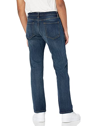 Amazon Essentials Men's Straight-Fit Bootcut Jeans, Dark Wash, 36W / 32L