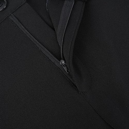 Allthemen Men's 2 Pieces Suit Slim Fit One Button Suits Casual Stylish Wedding Dress Suit Black (Black Pants) S