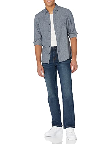Amazon Essentials Men's Straight-Fit Bootcut Jeans, Dark Wash, 36W / 32L