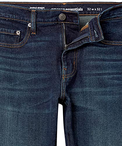 Amazon Essentials Men's Straight-Fit Bootcut Jeans, Dark Wash, 36W / 32L