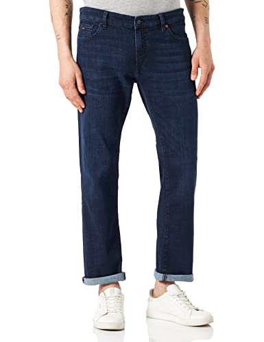 BOSS Mens Maine BC-L-P Blue Regular-fit Jeans in Super-Stretch Denim