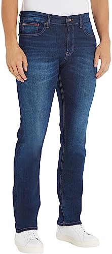 Tommy Jeans Men's Ryan Rlxd Strght Asdbs Jeans, Aspen Dark Blue Stretch, 36W / 32L