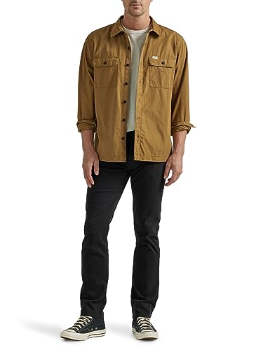 Lee Men's Performance Series Slim Straight Leg Jean Extreme Motion, Black, 34W x 32L