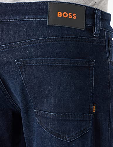 BOSS Mens Maine BC-L-P Blue Regular-fit Jeans in Super-Stretch Denim