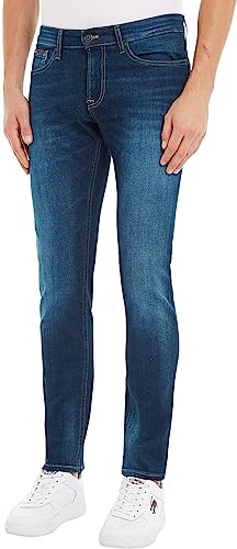 Tommy Jeans Men's Scanton Slim Asdbs Jeans, Aspen Dark Blue Stretch, 36W / 32L