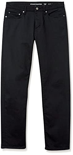 Amazon Essentials Men's Straight-Fit Jean, Black, 34W / 28L