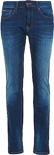 Tommy Jeans Men's Scanton Slim Asdbs Jeans, Aspen Dark Blue Stretch, 36W / 32L
