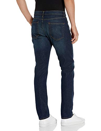 Amazon Essentials Men's Comfort Stretch Straight Slim-Fit Jean (Previously Goodthreads), Dark Blue Vintage, 40W / 29L