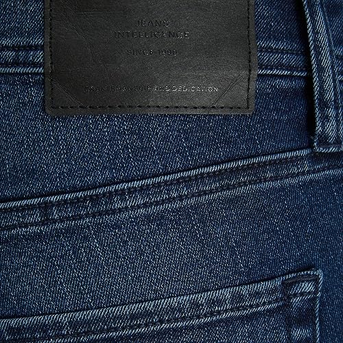 JACK & JONES Mens Denim Jeans Casual Slim Fit Low Rise Comfort Button Fly, Blue Colour, UK Size 34W / 30L