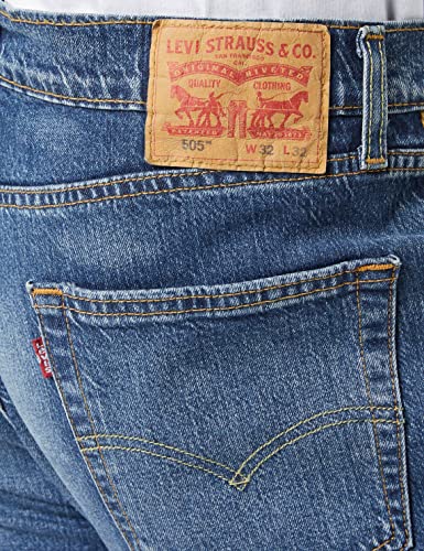 Levi's Men's 505 Regular Fit Jeans, Glowing, 38W / 32L