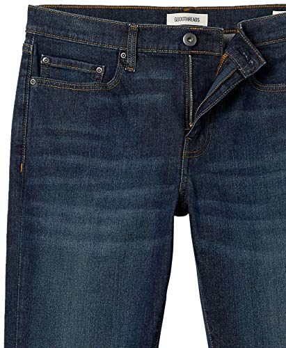 Amazon Essentials Men's Comfort Stretch Straight Slim-Fit Jean (Previously Goodthreads), Dark Blue Vintage, 40W / 29L