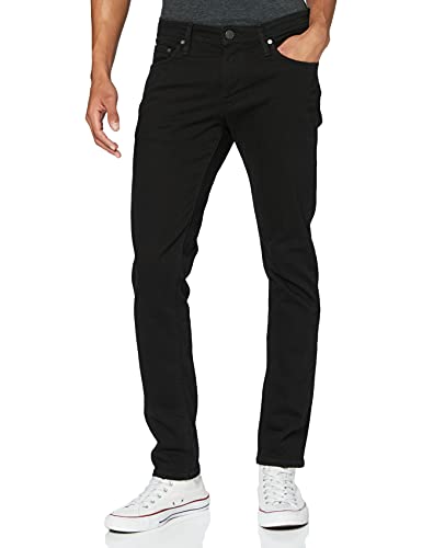 Jack & Jones Men's Jjiglenn Jjfelix Am 046 50 Sps Noos Slim Jeans, Black Denim, 36W 32L UK