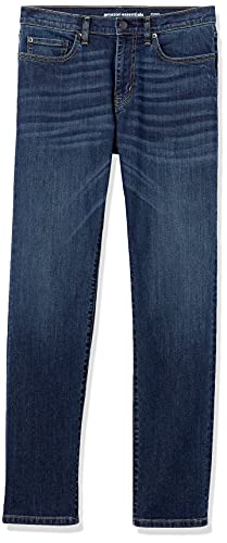 Amazon Essentials Men's Straight-Fit High Stretch Jean, Dark Wash, 38W / 29L