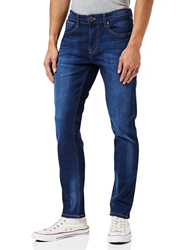 Tommy Jeans Men's Austin Slim Tapered Asdbs Jeans, Aspen Dark Blue Stretch, 32W / 32L