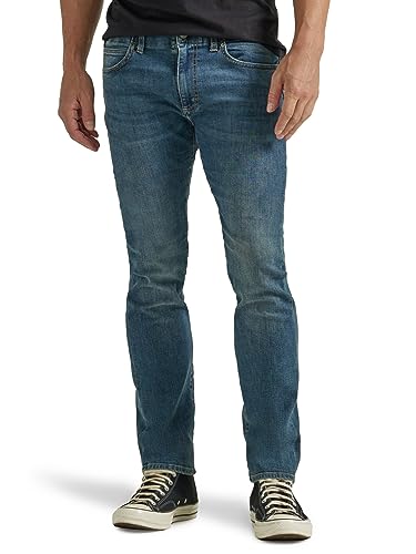 Lee Men's Extreme Motion Slim Straight Jean, Blue, 34W x 30L