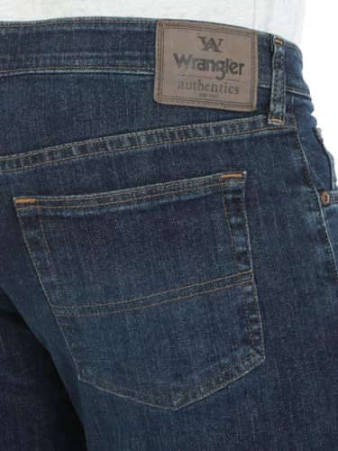 Wrangler Authentics Men's Big & Tall Comfort Flex Waist Relaxed Fit Jean, Carbon, 44W / 30L