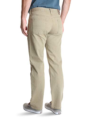 Wrangler Authentics Men's Classic Relaxed Fit Jean, Khaki Flex, 36W x 30L