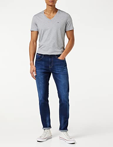 Tommy Jeans Men's Austin Slim Tapered Asdbs Jeans, Aspen Dark Blue Stretch, 32W / 32L