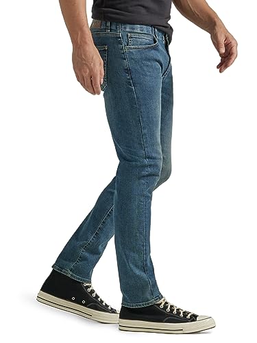 Lee Men's Extreme Motion Slim Straight Jean, Blue, 34W x 30L