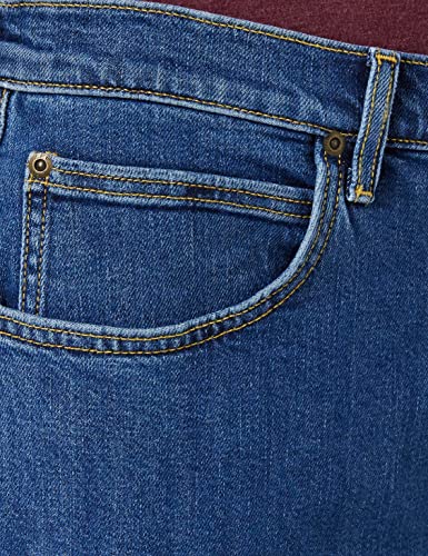 Lee Brooklyn Straight Men's Jeans Pants, Mid Stonewash, 36W / 30L
