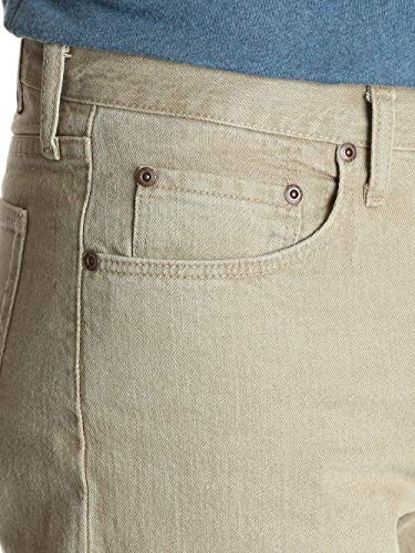 Wrangler Authentics Men's Classic Relaxed Fit Jean, Khaki Flex, 36W x 30L