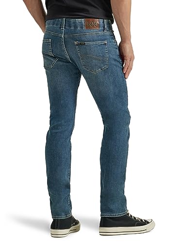 Lee Men's Extreme Motion Slim Straight Jean, Blue, 34W x 30L