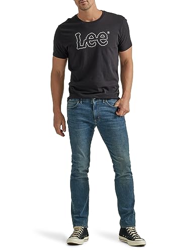 Lee Men's Extreme Motion Slim Straight Jean, Blue, 34W x 30L
