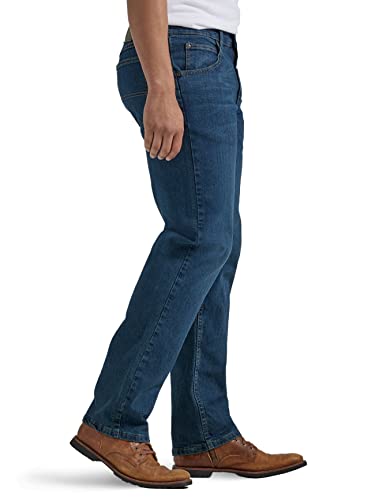 Wrangler Authentics Men's Classic Relaxed Fit Jean, Military Blue Flex, 35W x 29L