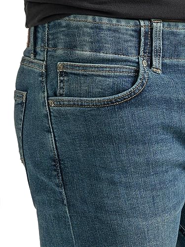 Lee Men's Extreme Motion Slim Straight Jean, Blue, 34W x 30L