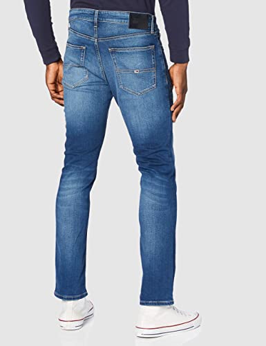 TOMMY JEANS Men's Scanton Slim Wmbs Jeans, Wilson Mid Blue Stretch, 32W / 32L