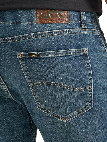 Lee Men's Extreme Motion Slim Straight Jean, Blue, 34W x 30L