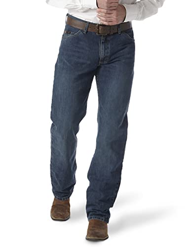 Wrangler Men's 20X 01 Competition Relaxed Fit Jean, River Wash, 38W / 34L
