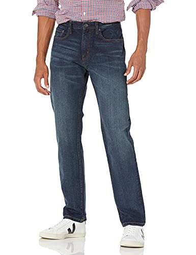 Amazon Essentials Men's Athletic-Fit Jean, Dark Wash, 34W / 32L