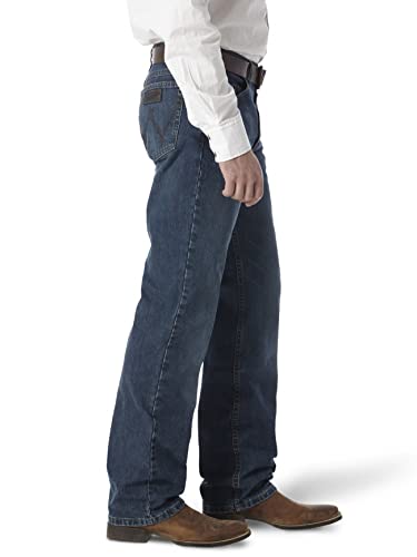 Wrangler Men's 20X 01 Competition Relaxed Fit Jean, River Wash, 38W / 34L