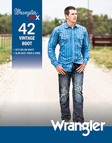 Wrangler Men's 20x No. 42 Vintage Boot Cut Jean, Midland, 36W x 32L