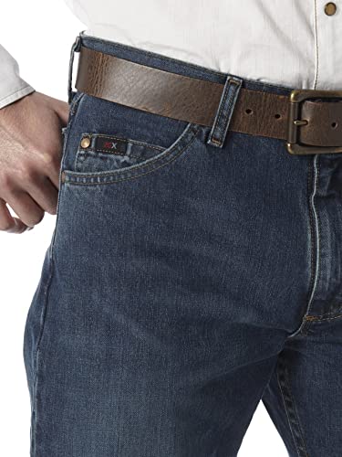 Wrangler Men's 20X 01 Competition Relaxed Fit Jean, River Wash, 38W / 34L