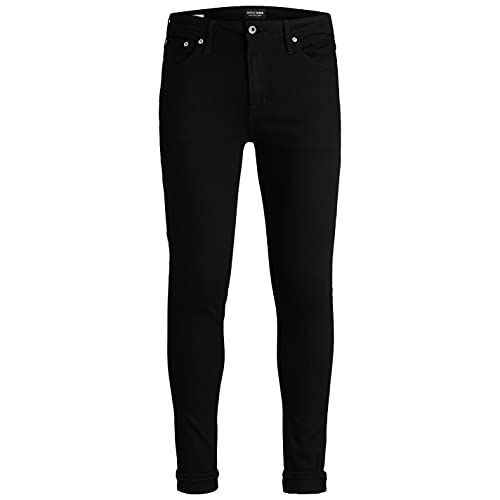 Jack and Jones Mens Skinny Jeans Pants Trousers Bottoms Lightweight Zip Black 014 34W R