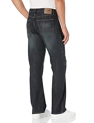 Wrangler Authentics Men's Relaxed Fit Boot Cut De Corte/Holgadon Jeans, Blue/Black Stretch, 34 W/30 L