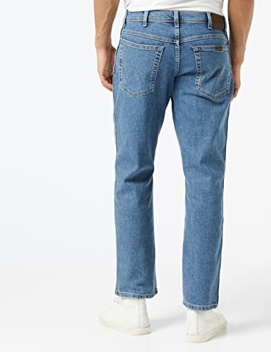 Wrangler Men's Slim Fit Jeans, Blue (Stonewash), 38W / 32L