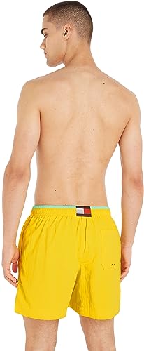 Tommy Hilfiger Men's Swimming Trunks Medium Length, Yellow (Vivid Yellow), L