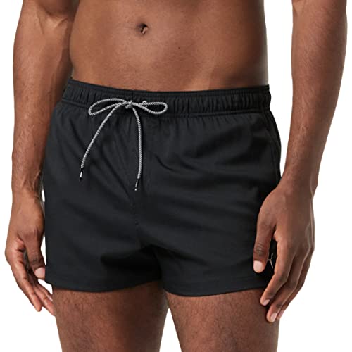 PUMA Men's Swimwear-Swim Short Length (1-Pack) Trunks, Black, S