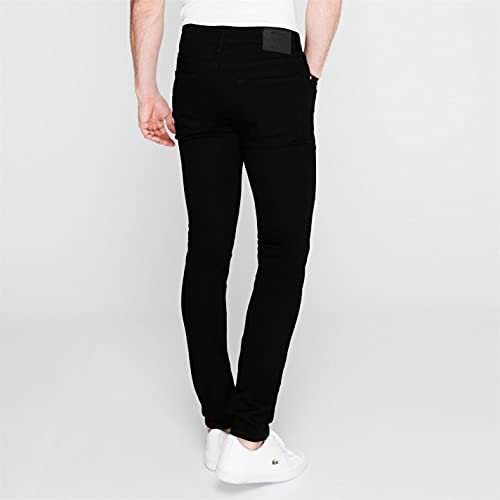 Jack and Jones Mens Skinny Jeans Pants Trousers Bottoms Lightweight Zip Black 014 34W R