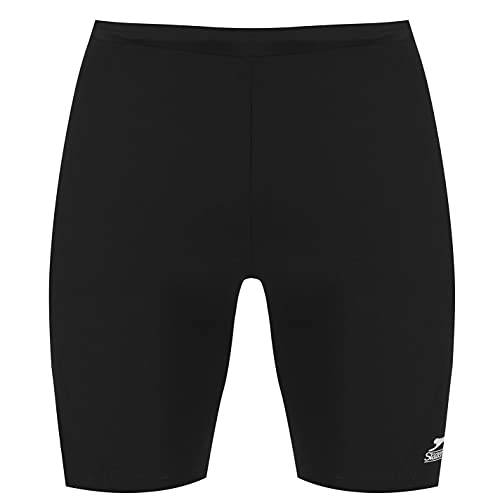 Slazenger Mens Swimming Jammers Swimming Trunks Shorts Briefs Black L