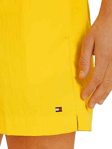 Tommy Hilfiger Men's Swimming Trunks Medium Length, Yellow (Vivid Yellow), L