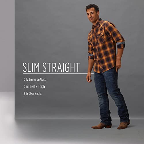 Wrangler Men's Retro Slim Fit Straight Leg Jean, Portland, 42W x 32L