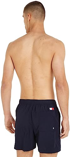 Tommy Hilfiger Men SF Medium Drawstring Swimming Trunks Long, Blue (Desert Sky), L