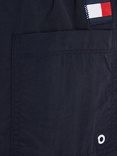 Tommy Hilfiger Men SF Medium Drawstring Swimming Trunks Long, Blue (Desert Sky), L