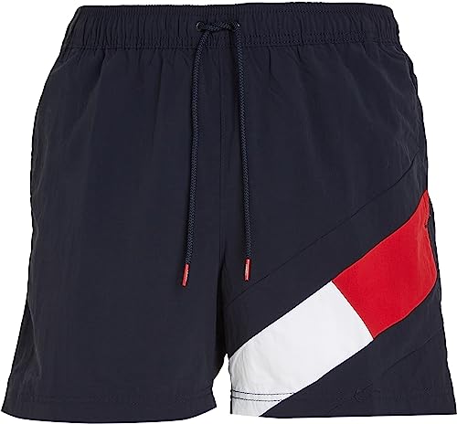 Tommy Hilfiger Men SF Medium Drawstring Swimming Trunks Long, Blue (Desert Sky), L